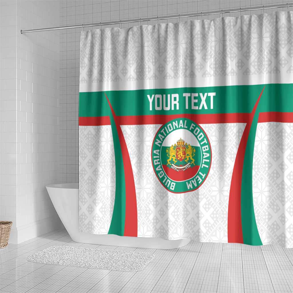 Custom Bulgaria Football Shower Curtain Bulgarian Pattern Sporty Style LT14