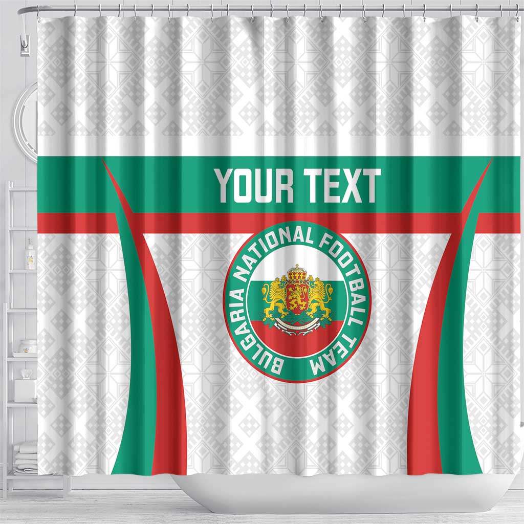 Custom Bulgaria Football Shower Curtain Bulgarian Pattern Sporty Style LT14