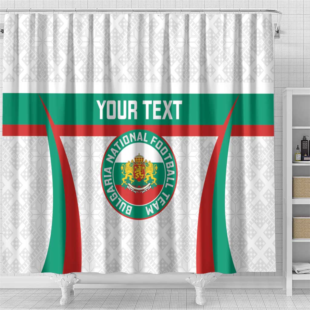 Custom Bulgaria Football Shower Curtain Bulgarian Pattern Sporty Style LT14