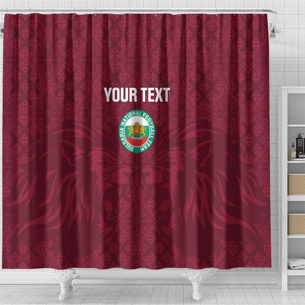 Custom Bulgaria Football Shower Curtain Go Lavovete Bulgarian Pattern LT14
