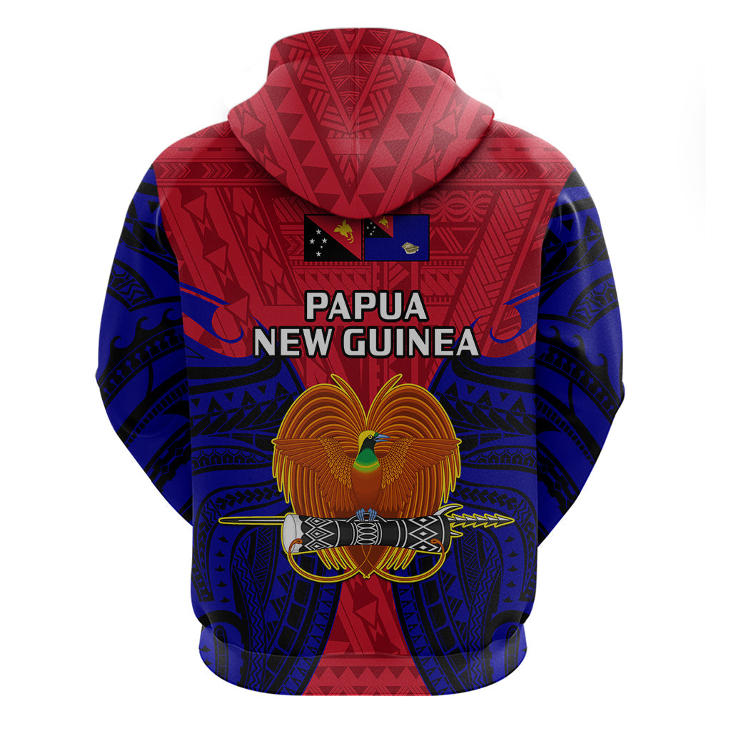 Papua New Guinea Hoodie West New Britain Province Mix Coat Of Arms Polynesian Art LT14
