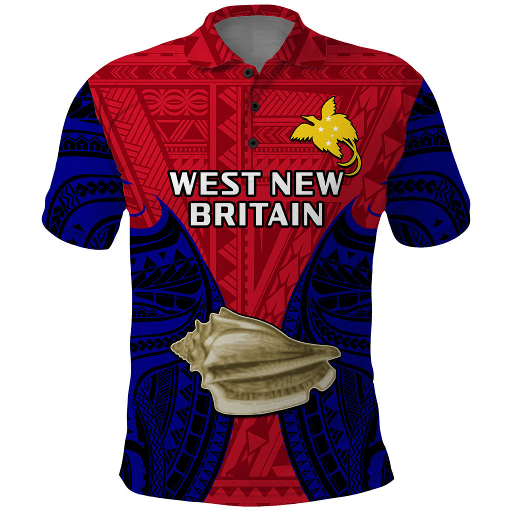 Custom Papua New Guinea Polo Shirt West New Britain Province Mix Coat Of Arms Polynesian Art LT14