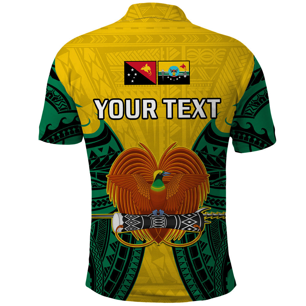 Custom Papua New Guinea Polo Shirt Hela Province Mix Coat Of Arms Polynesian Art LT14