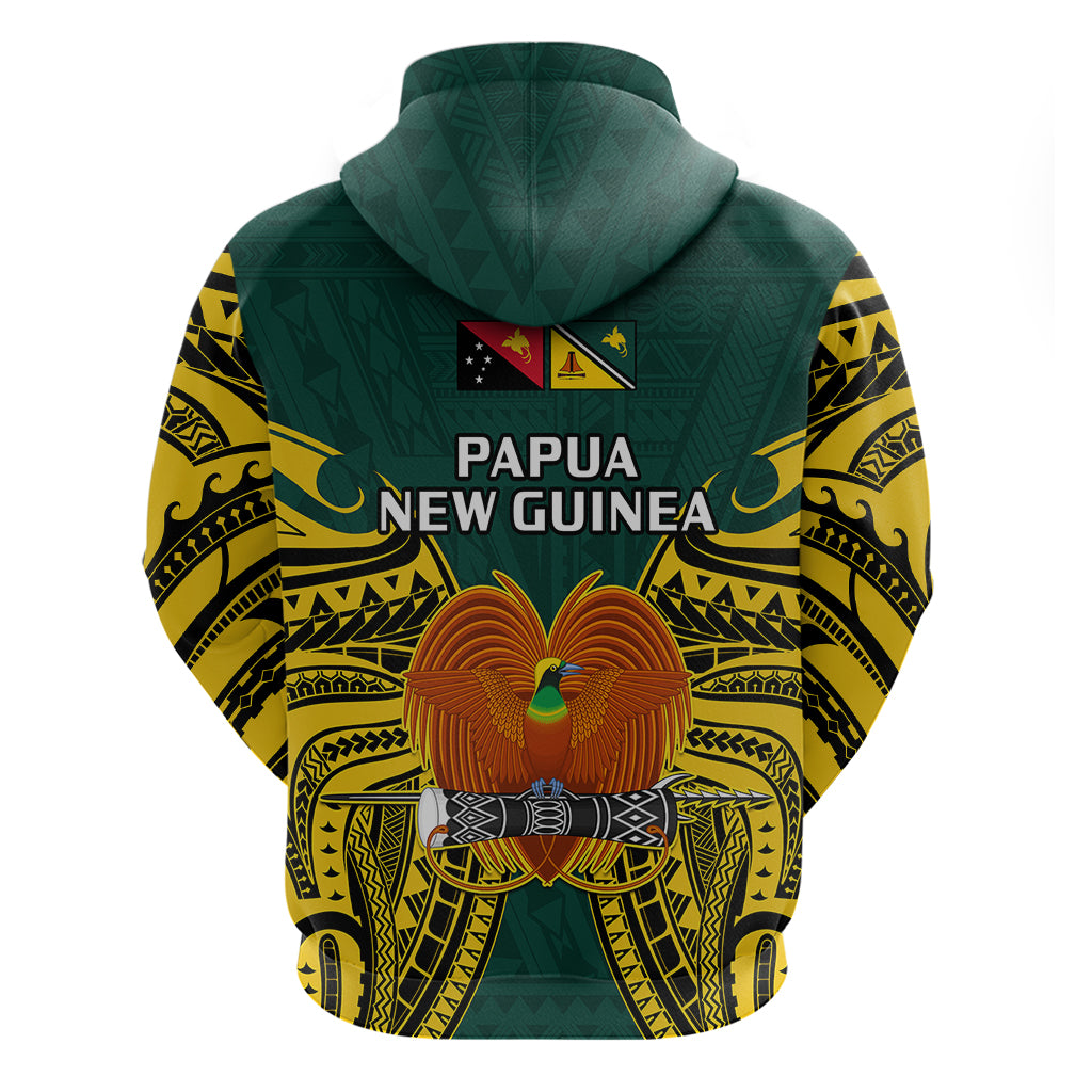 Papua New Guinea Hoodie Jiwaka Province Mix Coat Of Arms Polynesian Art LT14