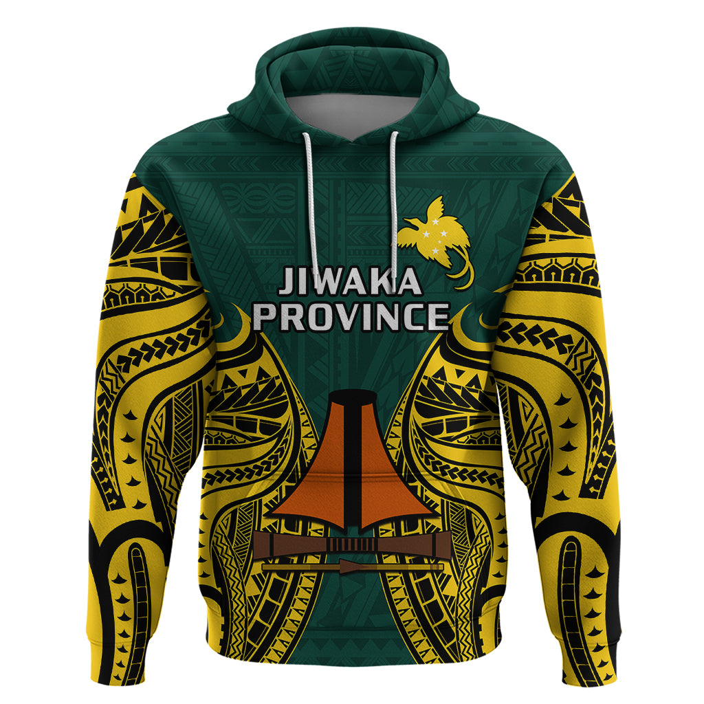 Custom Papua New Guinea Hoodie Jiwaka Province Mix Coat Of Arms Polynesian Art LT14