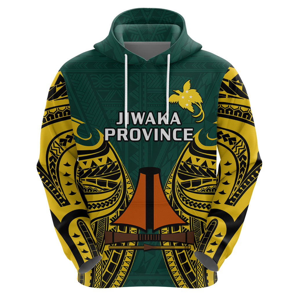 Custom Papua New Guinea Hoodie Jiwaka Province Mix Coat Of Arms Polynesian Art LT14