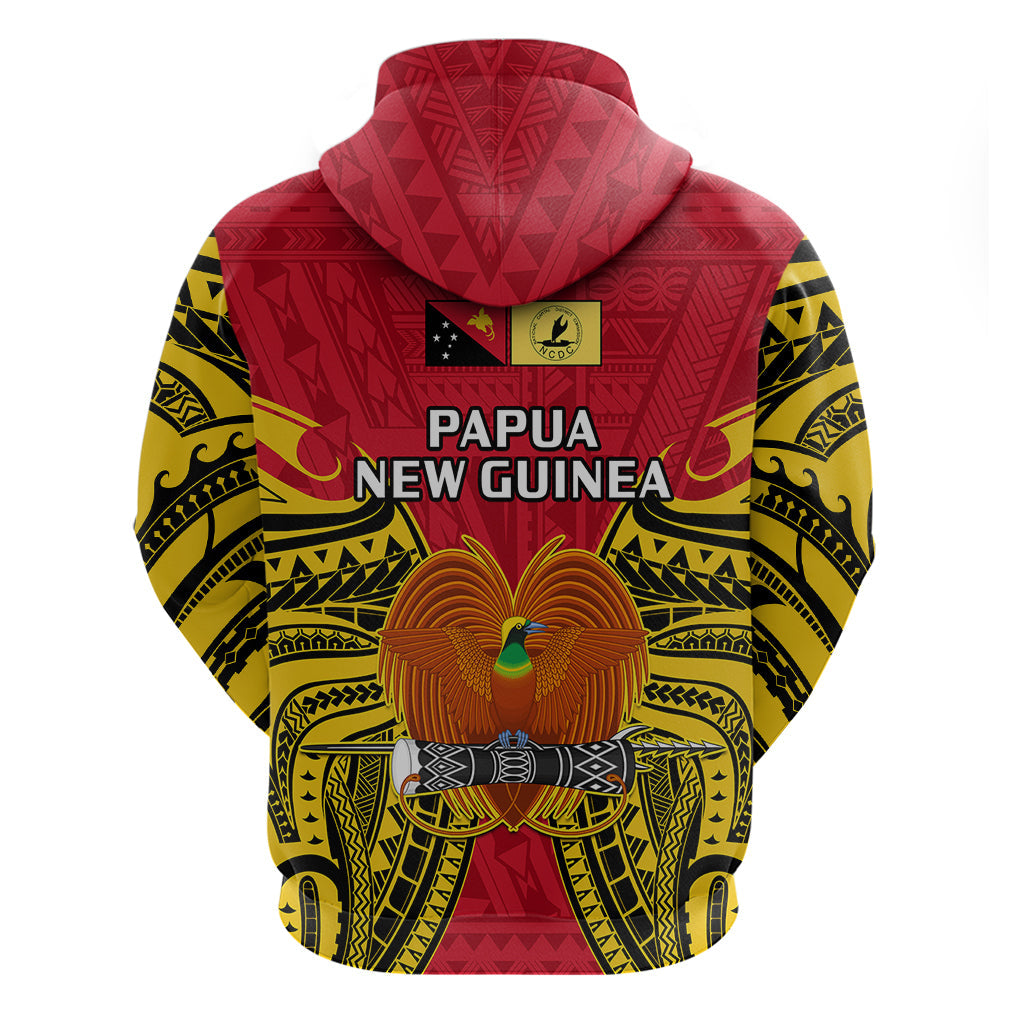 Papua New Guinea Hoodie National Capital District Mix Coat Of Arms Polynesian Art LT14