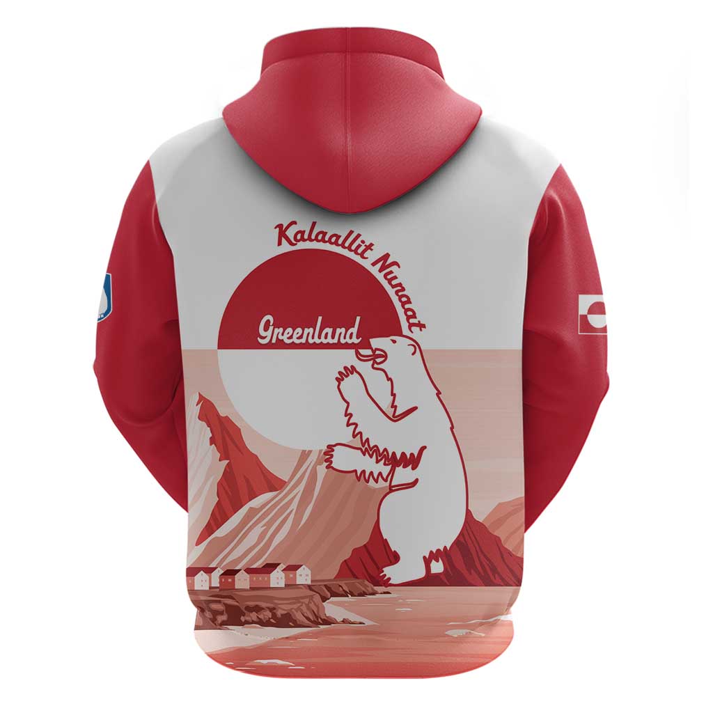 Kalaallit Nunaat Greenland Hoodie Coat Of Arms Flag Style LT14