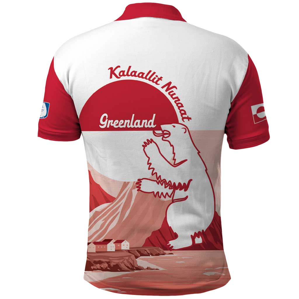 Kalaallit Nunaat Greenland Polo Shirt Coat Of Arms Flag Style LT14
