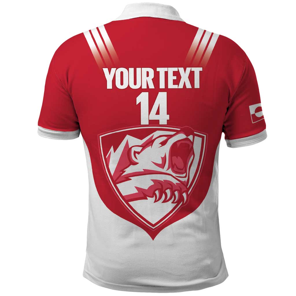 Custom Greenland Football Polo Shirt Come On Polar-Bamserne LT14