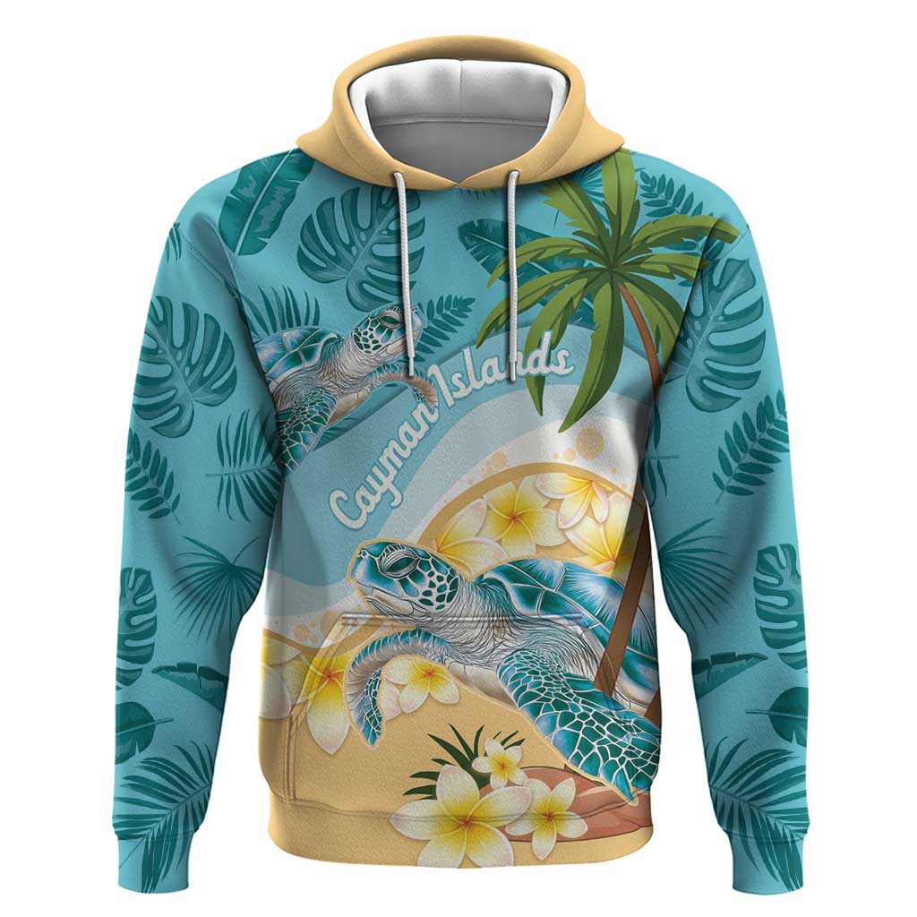 Cayman Islands Hoodie Sea Turtle Plumeria Tropical Vibes LT14