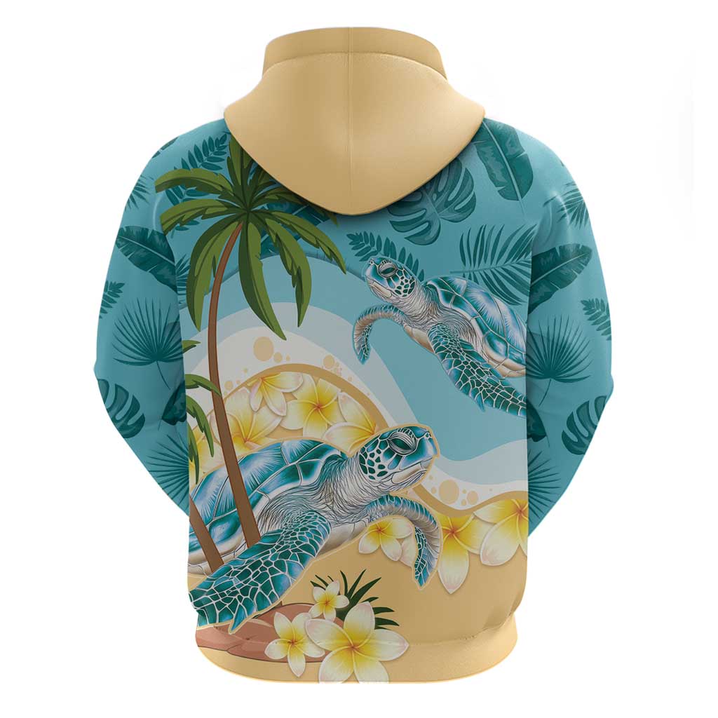 Cayman Islands Hoodie Sea Turtle Plumeria Tropical Vibes LT14