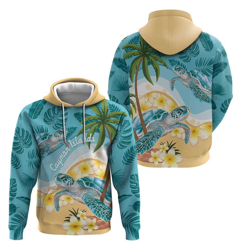 Cayman Islands Hoodie Sea Turtle Plumeria Tropical Vibes LT14