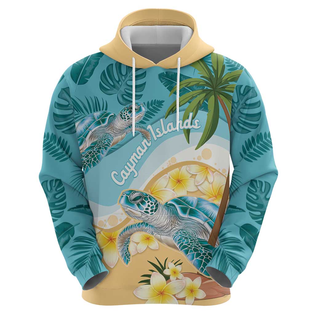 Cayman Islands Hoodie Sea Turtle Plumeria Tropical Vibes LT14