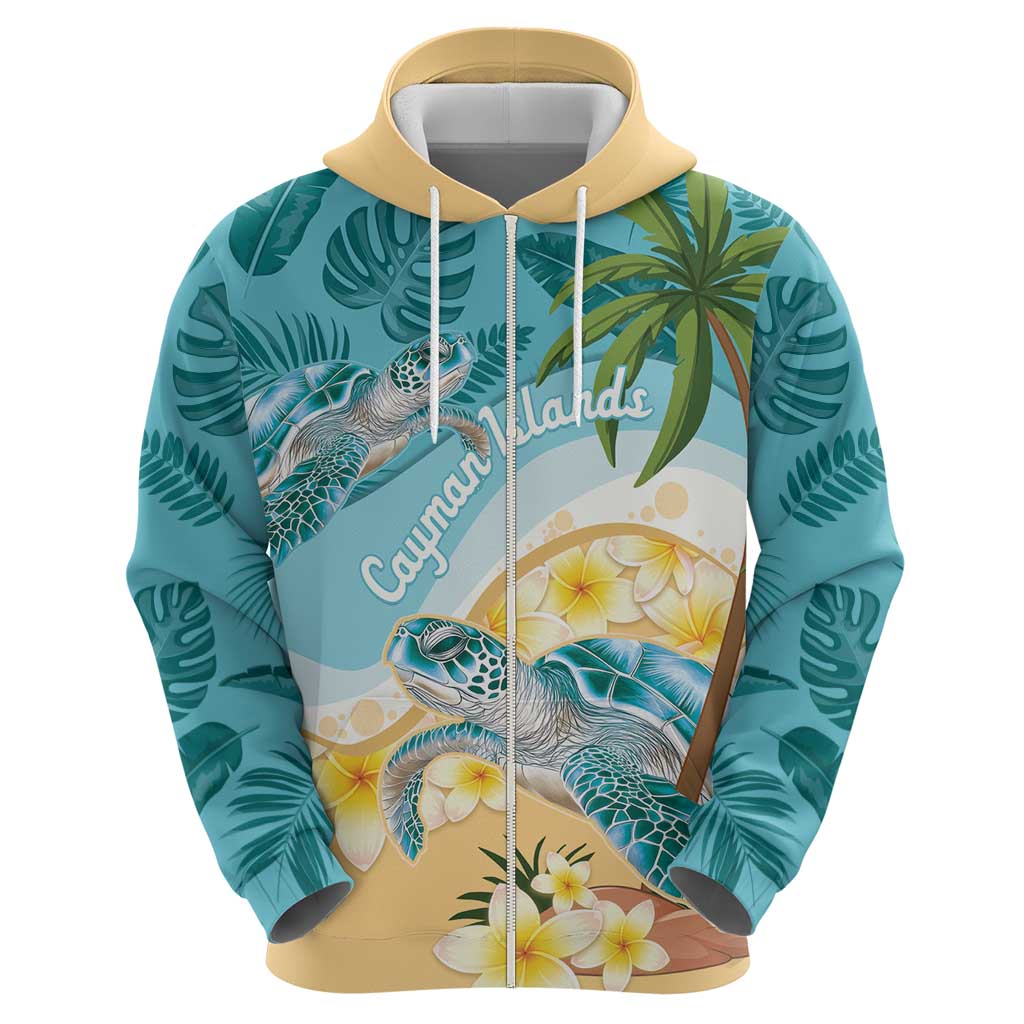 Cayman Islands Hoodie Sea Turtle Plumeria Tropical Vibes LT14