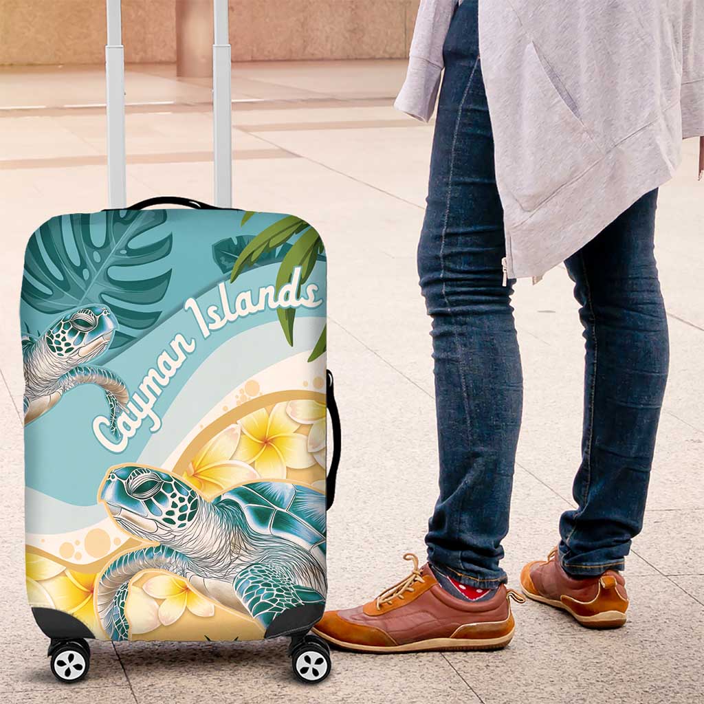 Cayman Islands Luggage Cover Sea Turtle Plumeria Tropical Vibes LT14