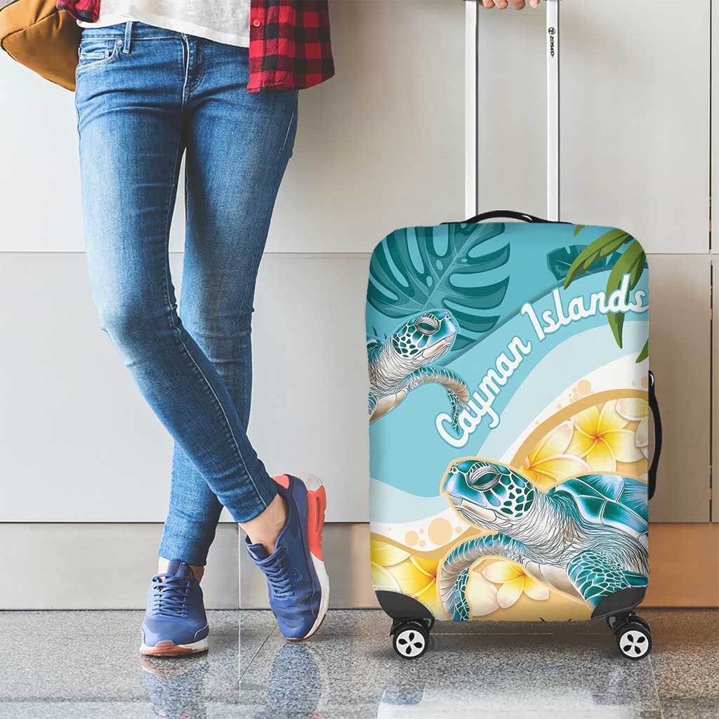 Cayman Islands Luggage Cover Sea Turtle Plumeria Tropical Vibes LT14