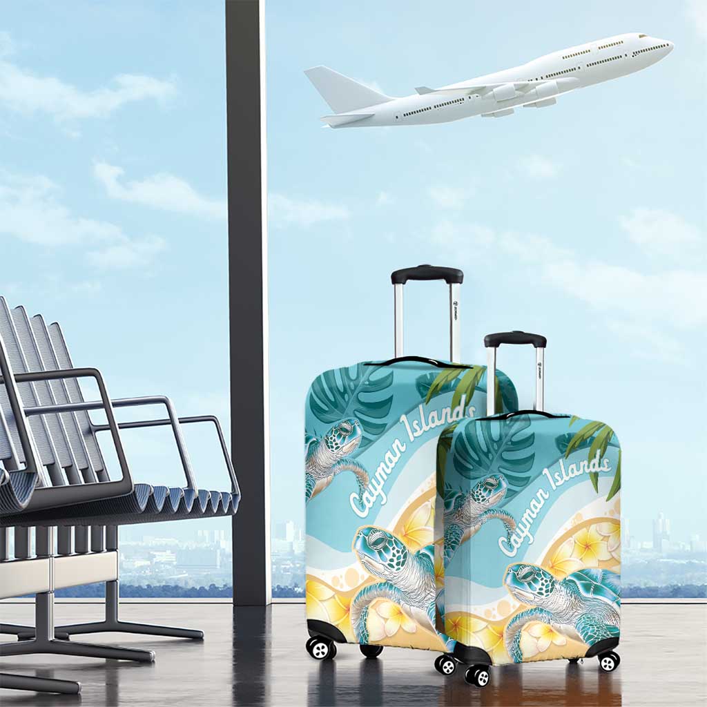 Cayman Islands Luggage Cover Sea Turtle Plumeria Tropical Vibes LT14
