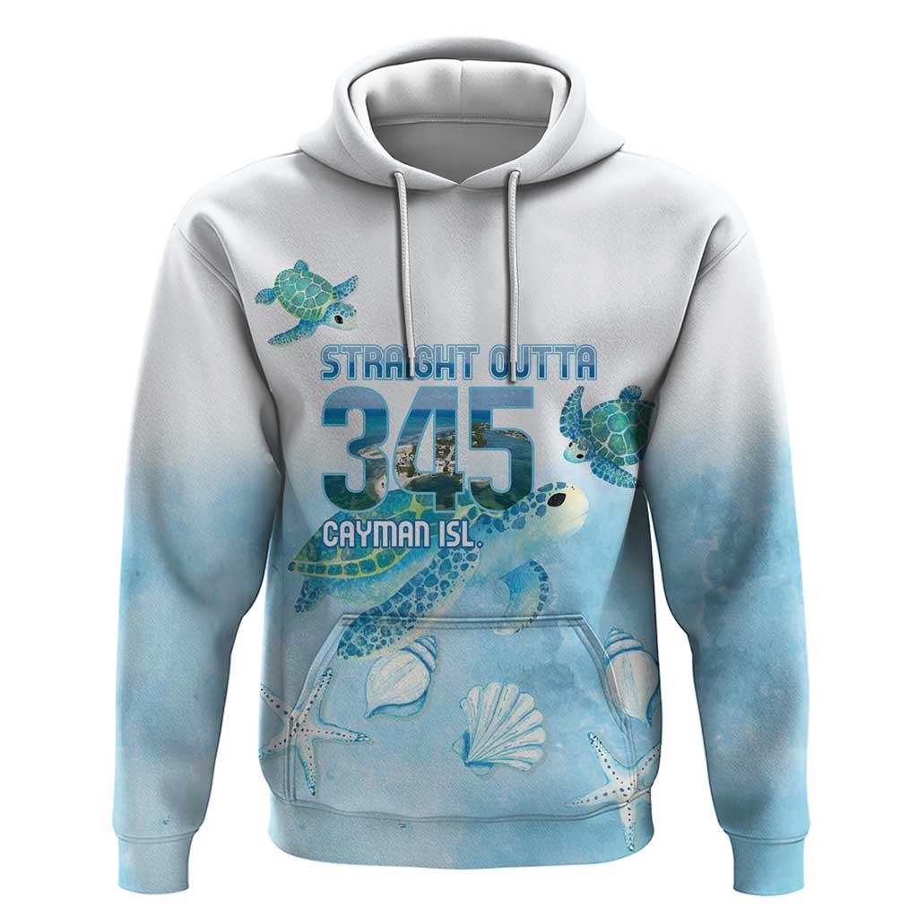 Cayman Islands 345 Hoodie Sea Turtle Watercolor Style LT14