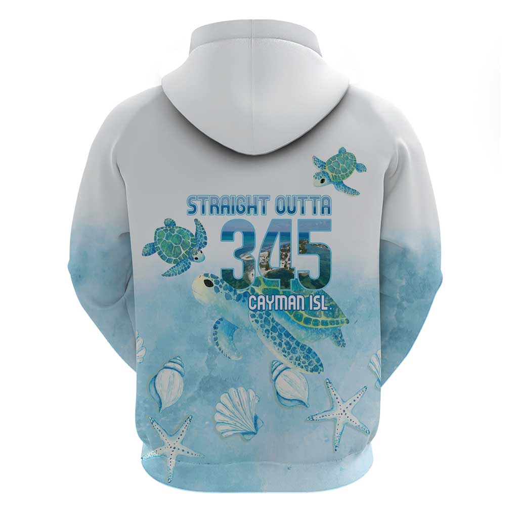 Cayman Islands 345 Hoodie Sea Turtle Watercolor Style LT14