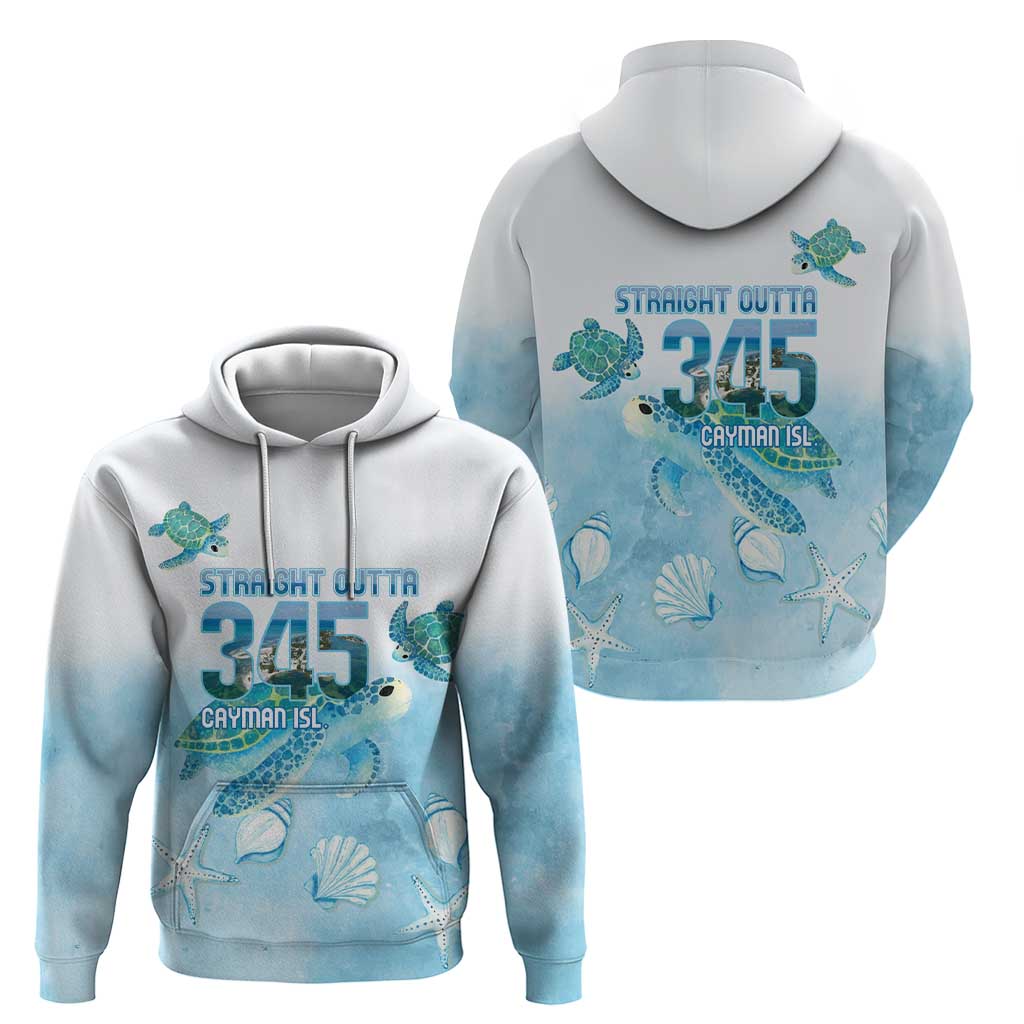 Cayman Islands 345 Hoodie Sea Turtle Watercolor Style LT14