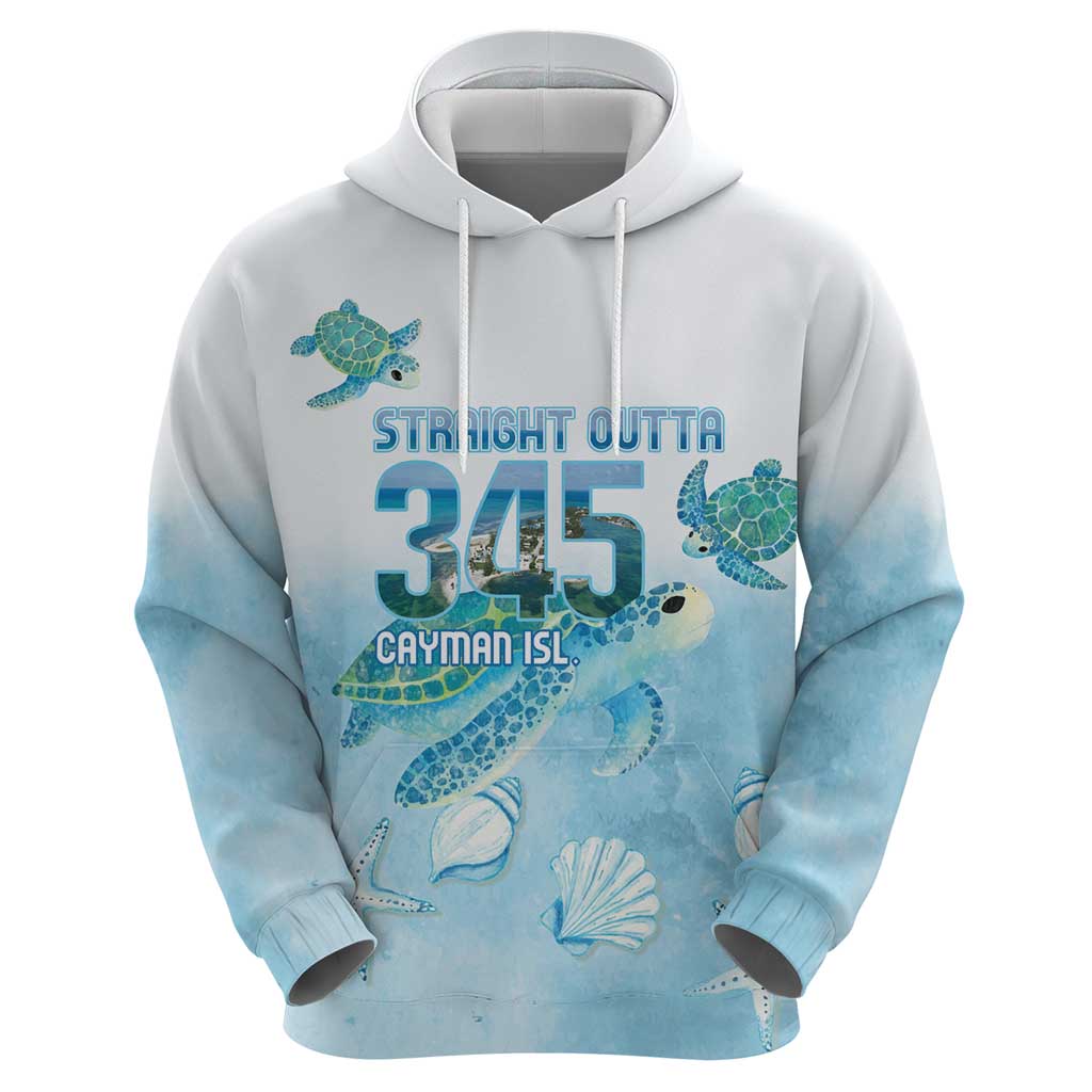 Cayman Islands 345 Hoodie Sea Turtle Watercolor Style LT14