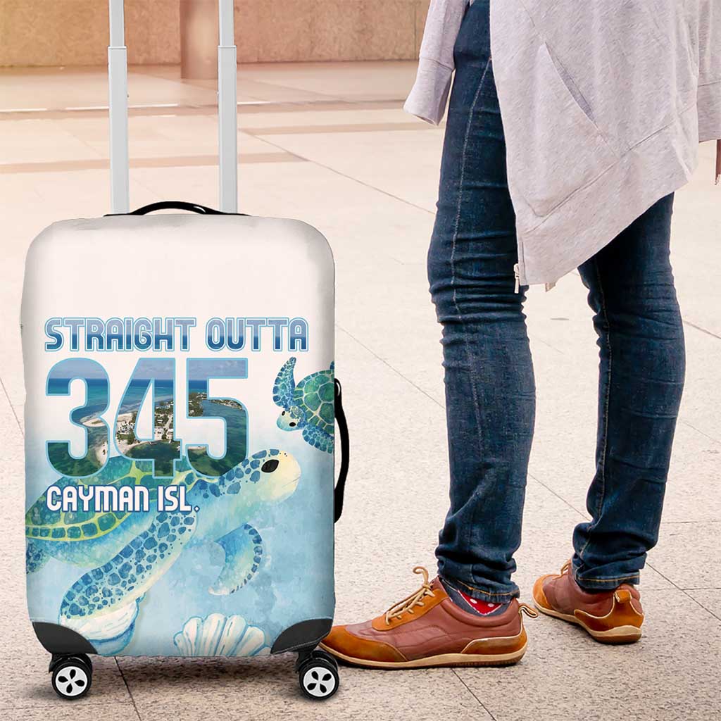 Cayman Islands 345 Luggage Cover Sea Turtle Watercolor Style LT14