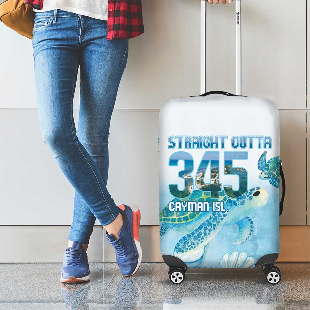Cayman Islands 345 Luggage Cover Sea Turtle Watercolor Style LT14