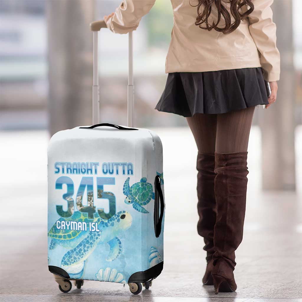 Cayman Islands 345 Luggage Cover Sea Turtle Watercolor Style LT14