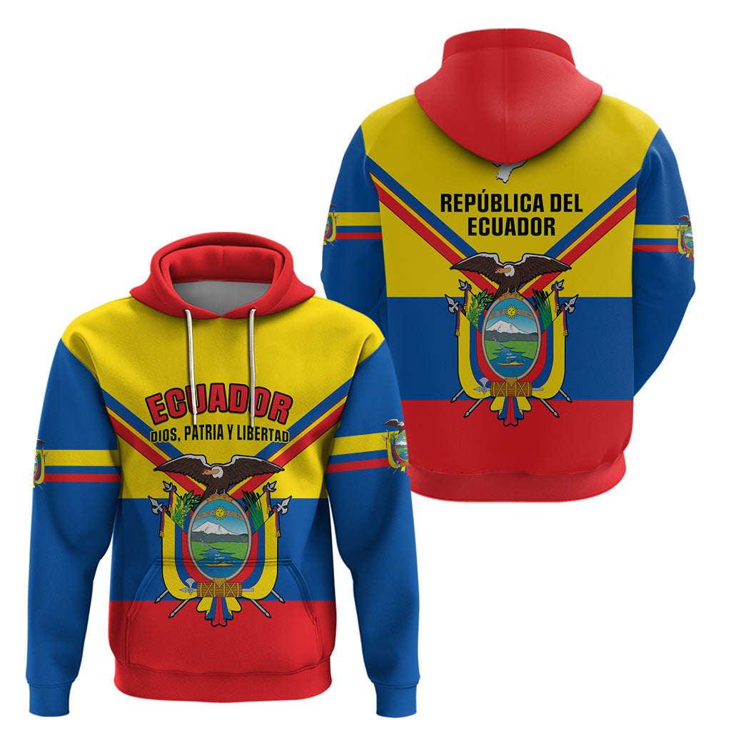 Ecuador Hoodie Ecuadorian Coat Of Arms Yellow Version LT14