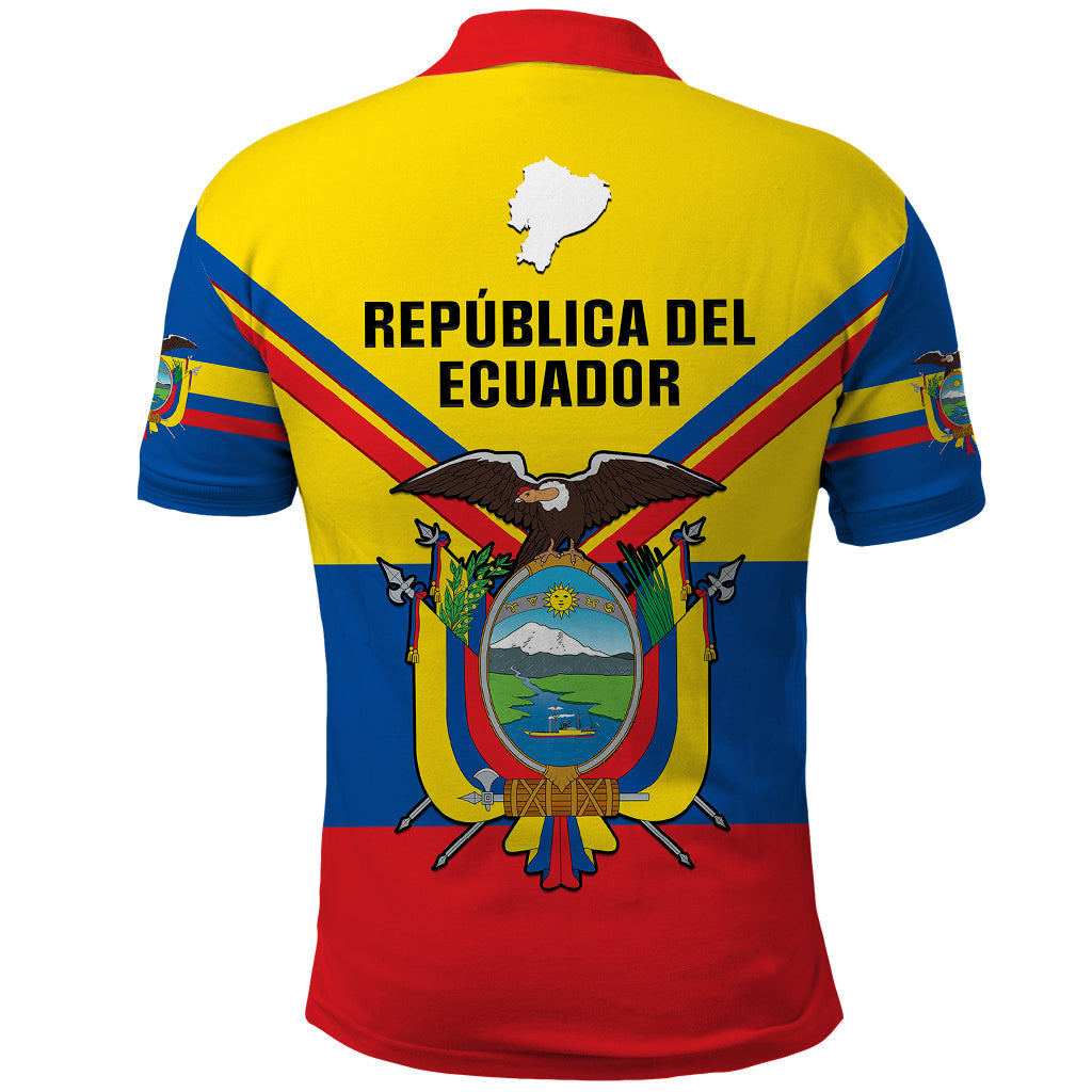 Ecuador Polo Shirt Ecuadorian Coat Of Arms Yellow Version LT14