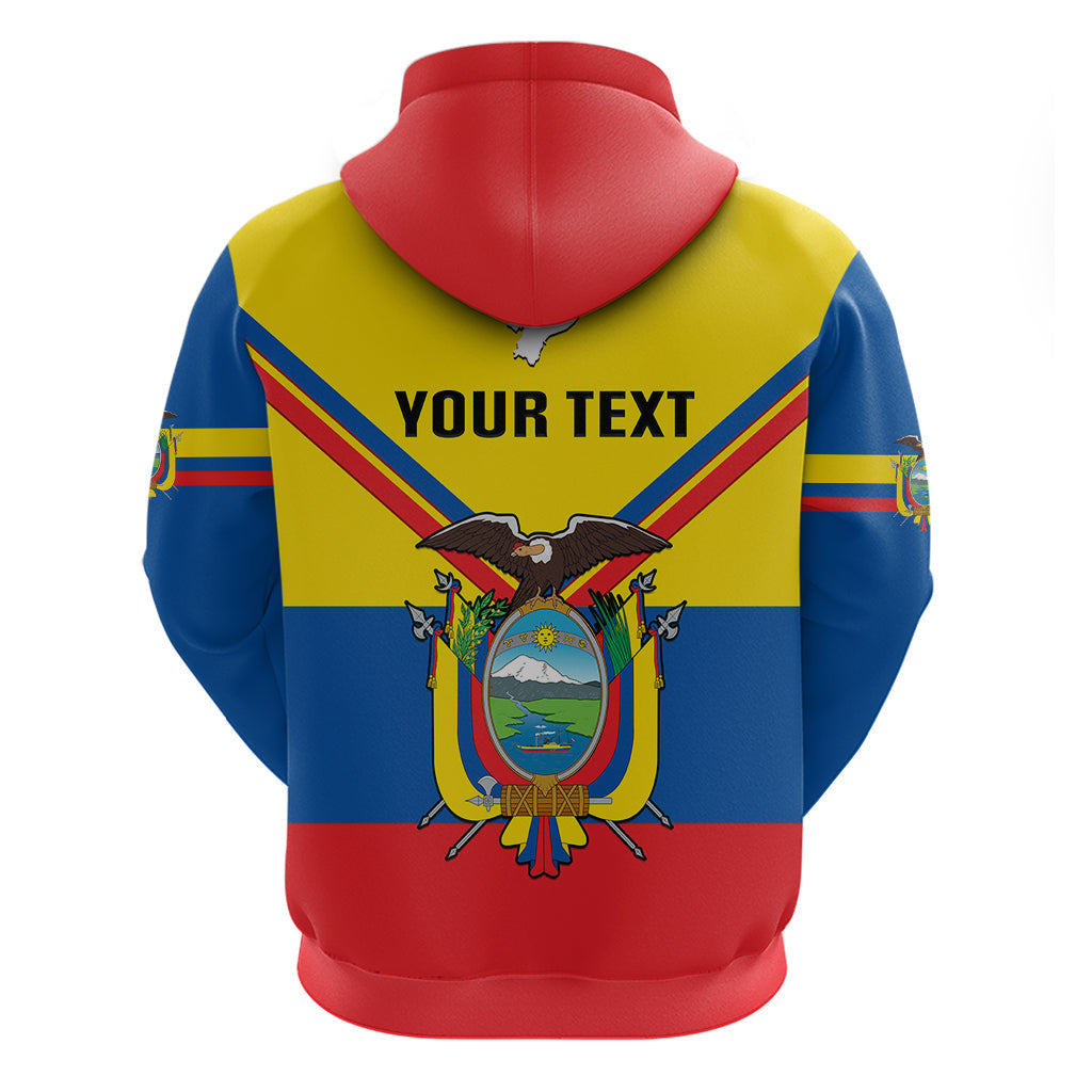 Personalised Ecuador Hoodie Ecuadorian Coat Of Arms Yellow Version LT14