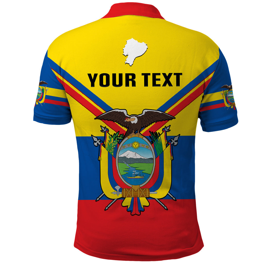 Personalised Ecuador Polo Shirt Ecuadorian Coat Of Arms Yellow Version LT14
