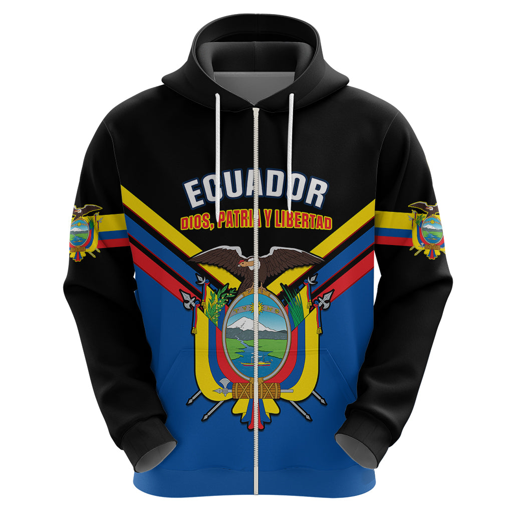 Ecuador Hoodie Ecuadorian Coat Of Arms Black Version LT14