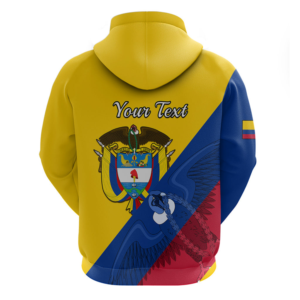 Personalised Colombia Hoodie Colombian Coat Of Arms With Andean Condor LT14