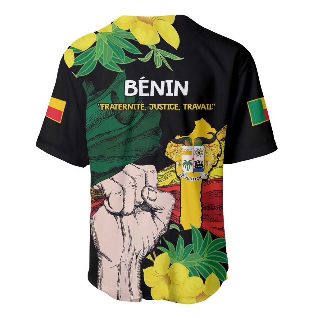 Benin National Day Baseball Jersey Happy 64th Independence Anniversary Yellow Allamanda LT14