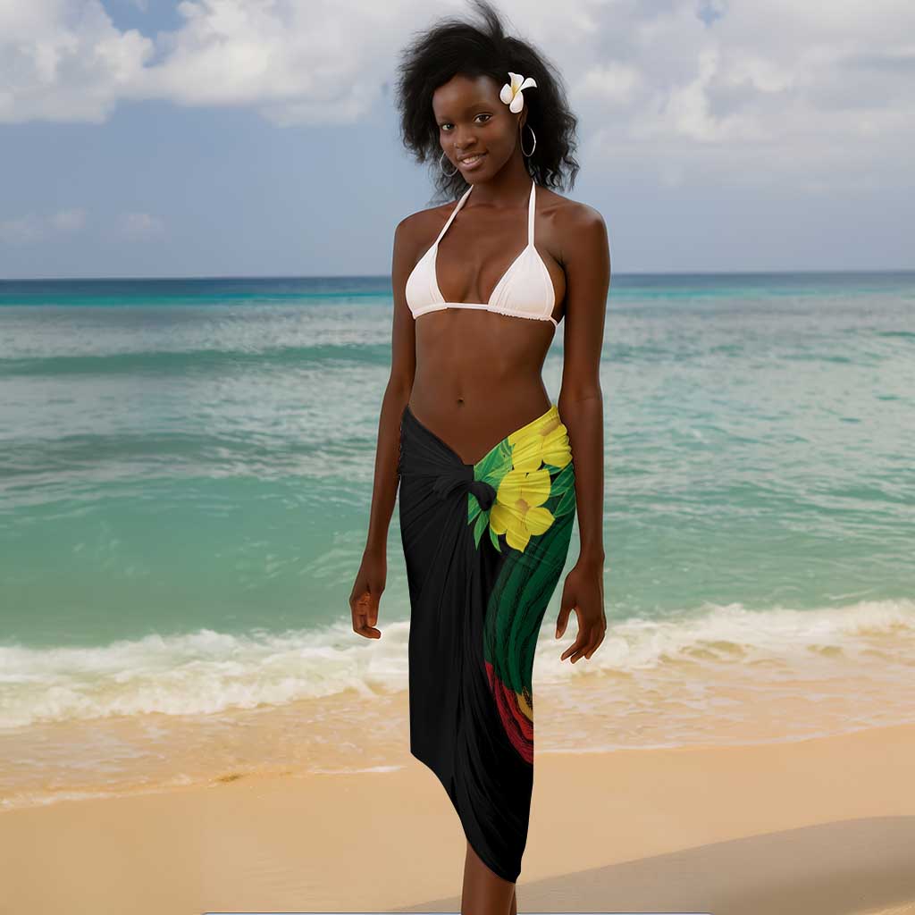 Benin National Day Sarong Happy 64th Independence Anniversary Yellow Allamanda LT14
