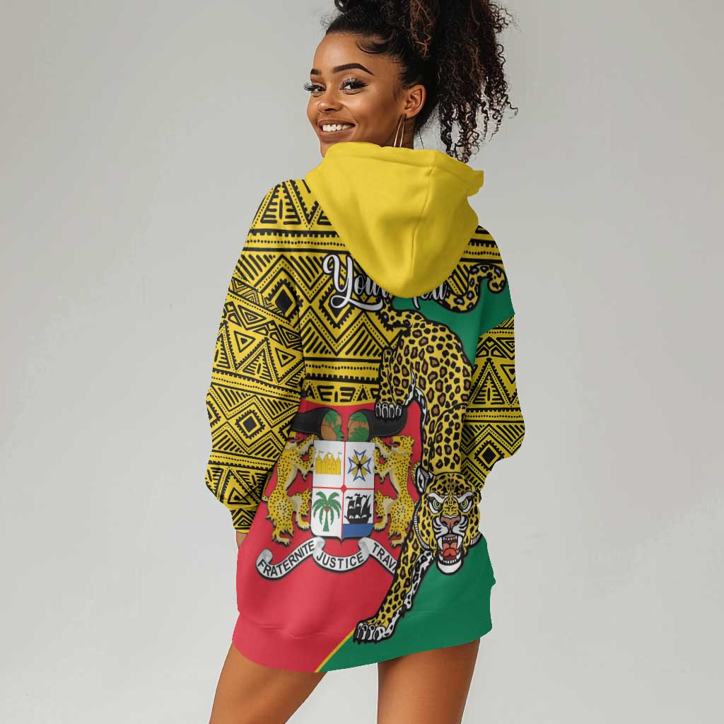 Personalised Benin National Day Hoodie Dress Coat Of Arms With Leopard African Pattern LT14