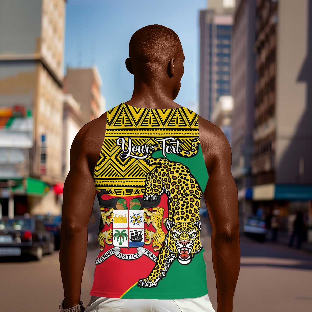 Personalised Benin National Day Men Tank Top Coat Of Arms With Leopard African Pattern LT14