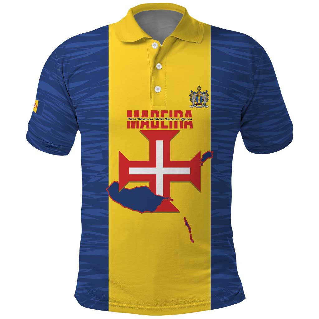 Madeira Day Polo Shirt Pearl of the Atlantic Flag Style LT14