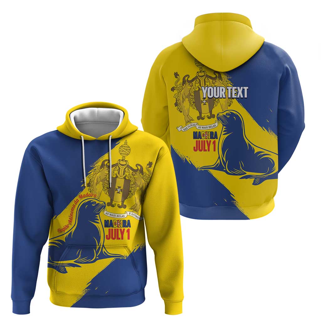 Personalised Madeira Day Hoodie July 1 Monk Seal Grunge Style LT14
