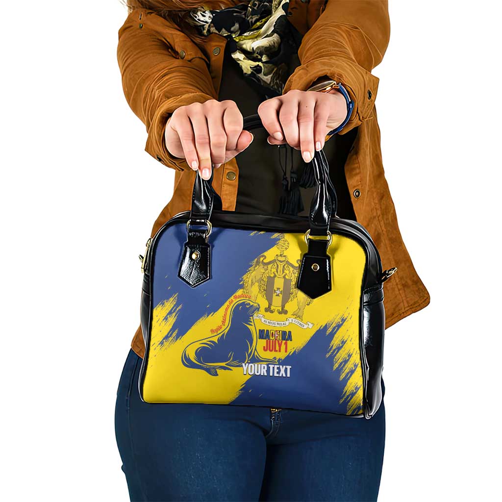 Personalised Madeira Day Shoulder Handbag July 1 Monk Seal Grunge Style LT14