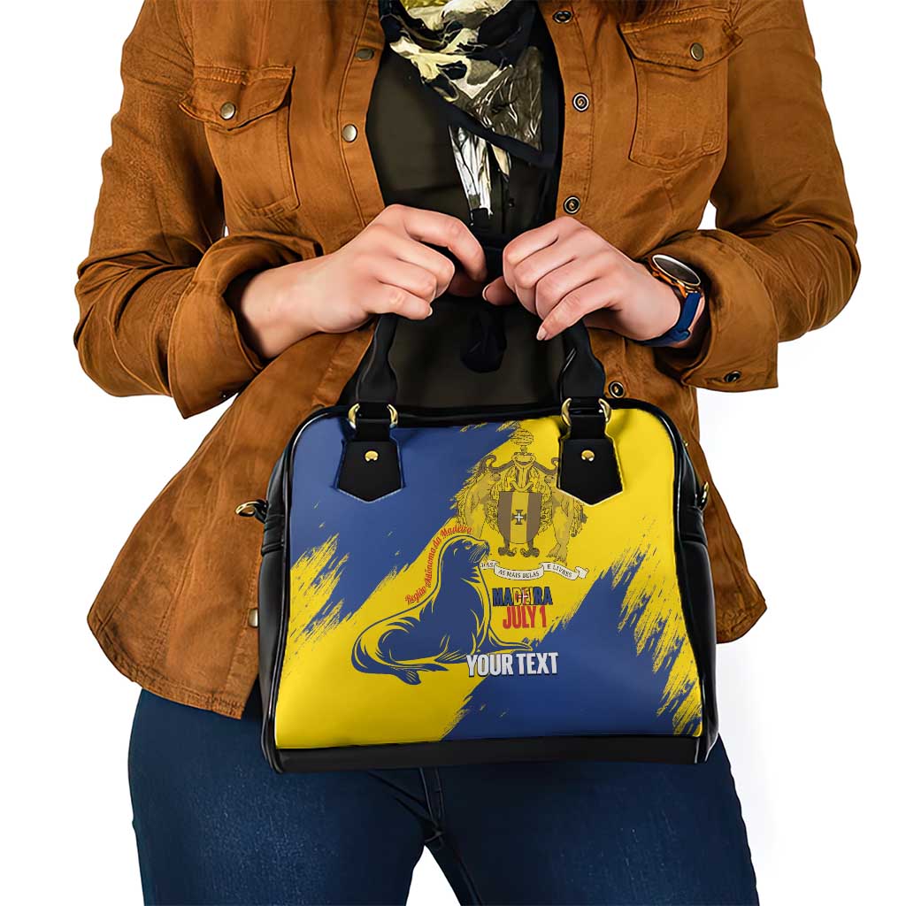 Personalised Madeira Day Shoulder Handbag July 1 Monk Seal Grunge Style LT14