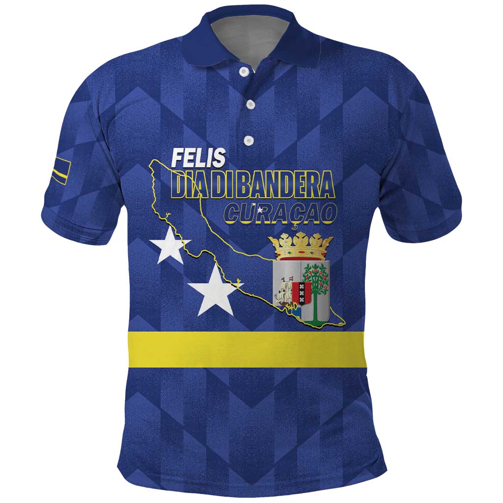 Felis Dia di Bandera Curacao Polo Shirt Flag Proud LT14