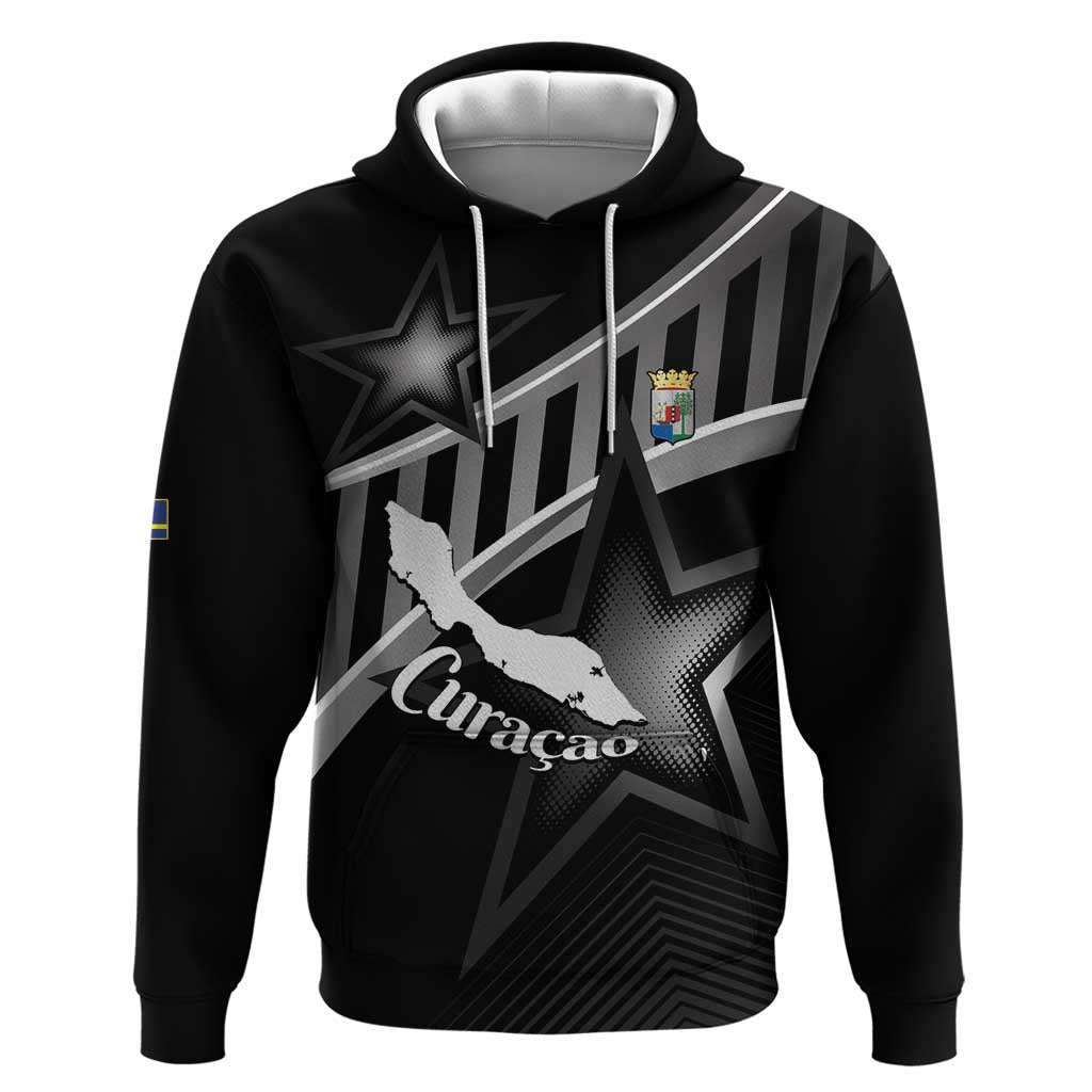 Custom Curacao Football Hoodie Go La Familia Azul Black Style LT14