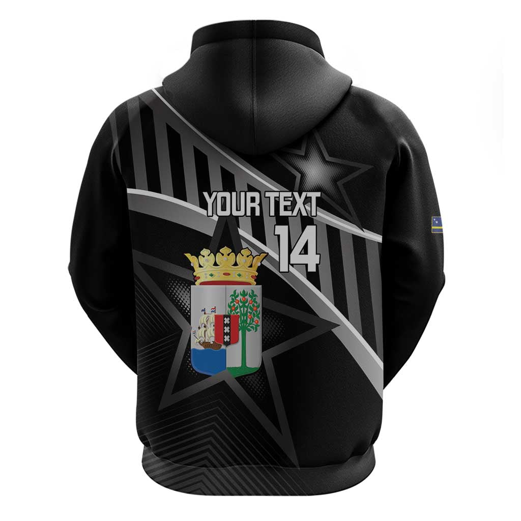 Custom Curacao Football Hoodie Go La Familia Azul Black Style LT14