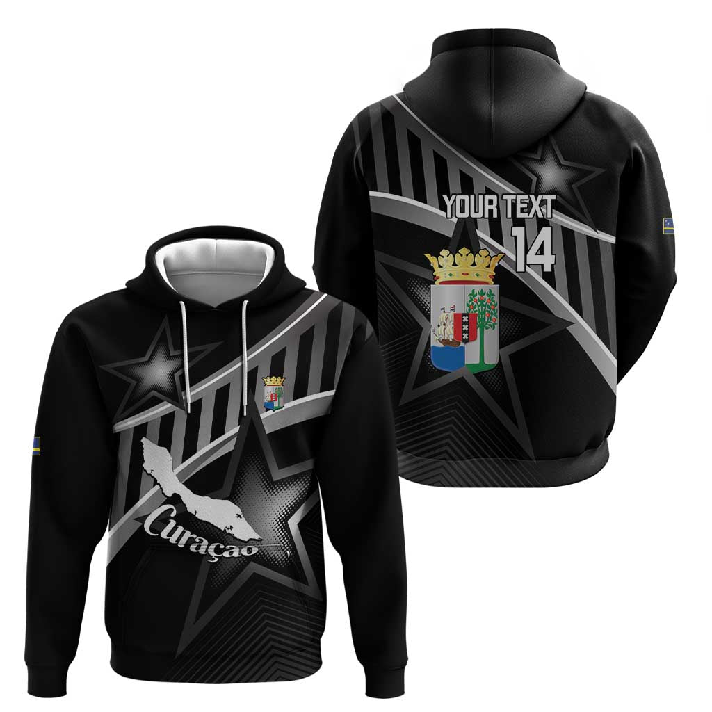 Custom Curacao Football Hoodie Go La Familia Azul Black Style LT14