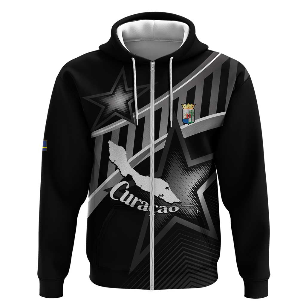 Custom Curacao Football Hoodie Go La Familia Azul Black Style LT14