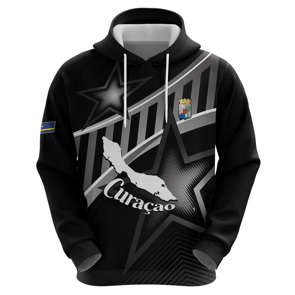 Custom Curacao Football Hoodie Go La Familia Azul Black Style LT14