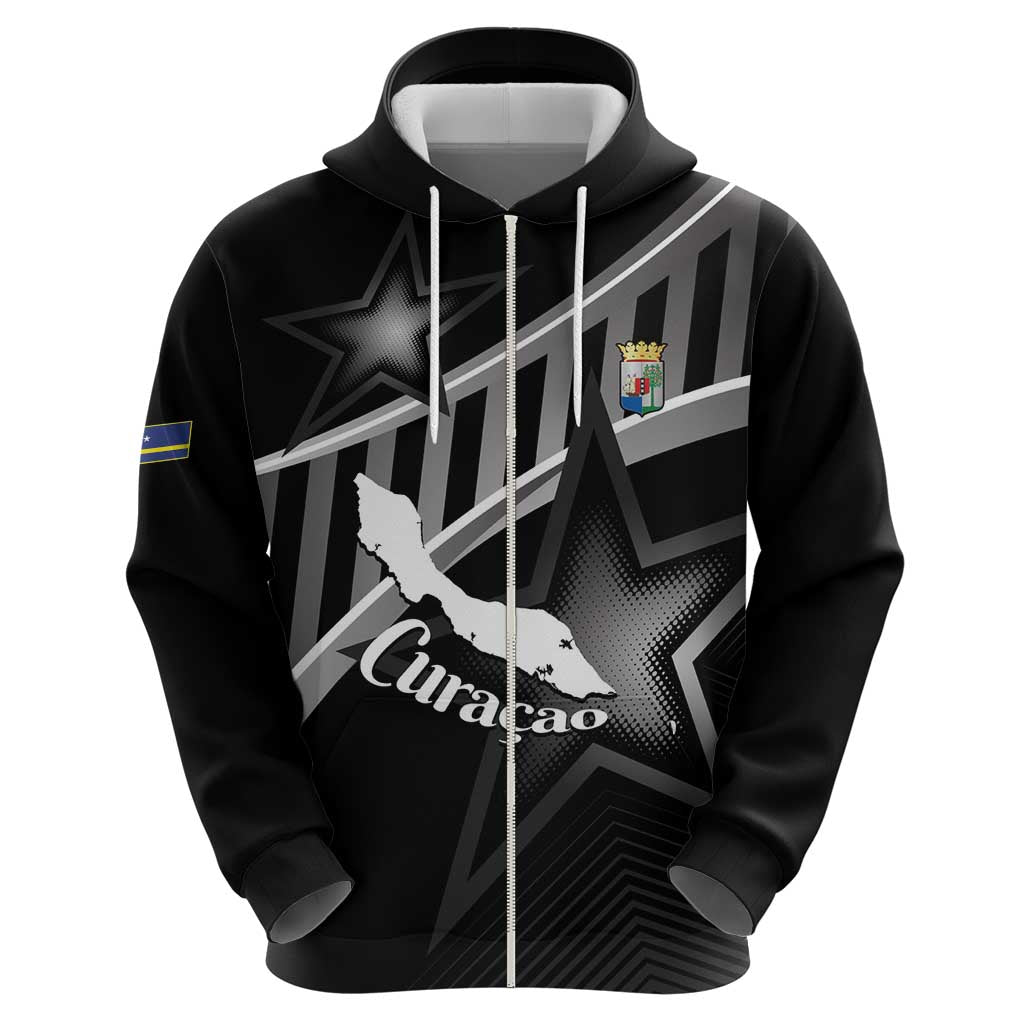 Custom Curacao Football Hoodie Go La Familia Azul Black Style LT14